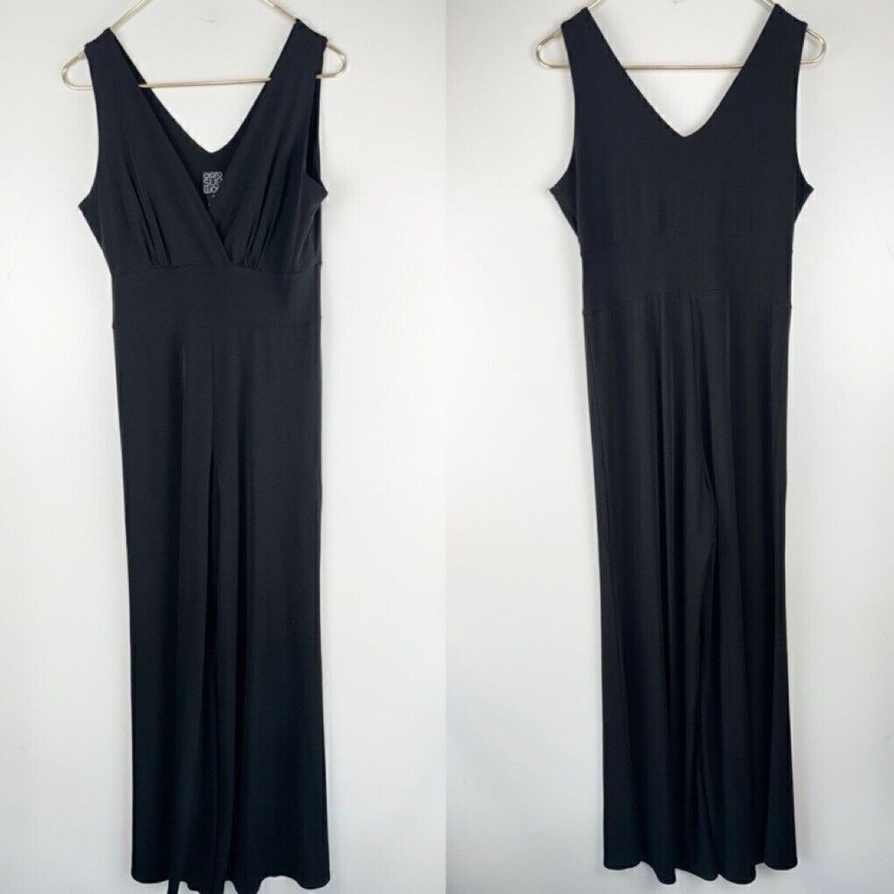 Clara Ciara Sun Woo Black Sleeveless Jumpsuit - Size Small Bell Bottoms